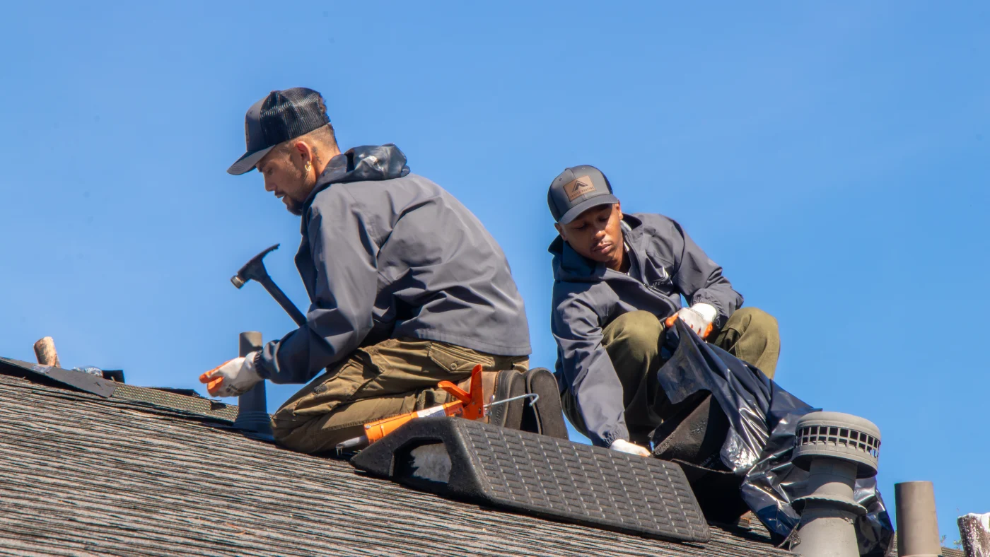 Roof Repair Greater Houston Proper Roofing Proper Roofing specialists expertly repair a residential roof in Greater Houston