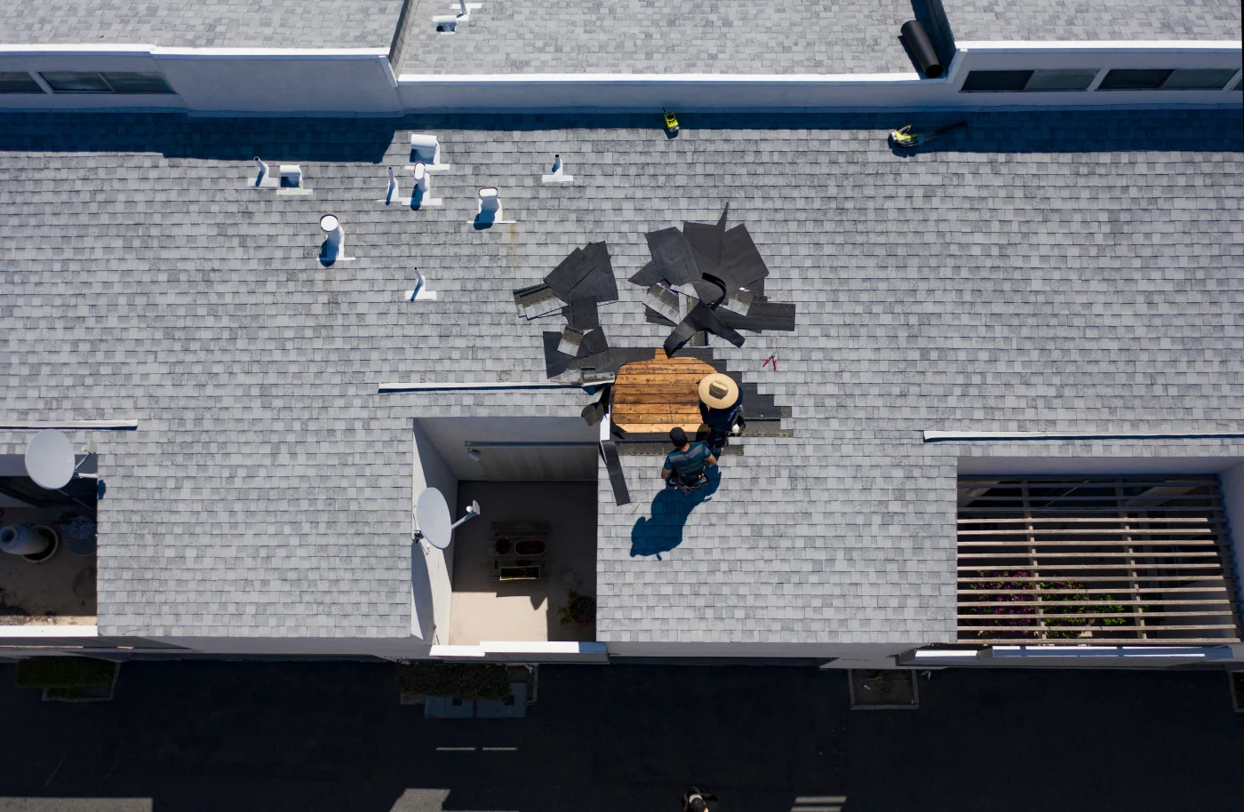 roofing system installed on commercial property
