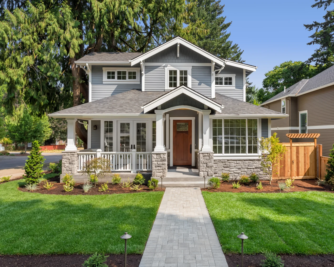 Exterior renovation with siding, gutters or trim