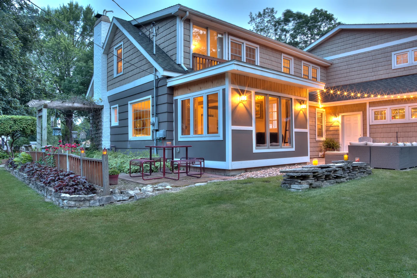 Home exterior with new siding and white trim in Pasadena