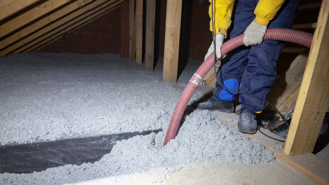 Insulation after installation in attic