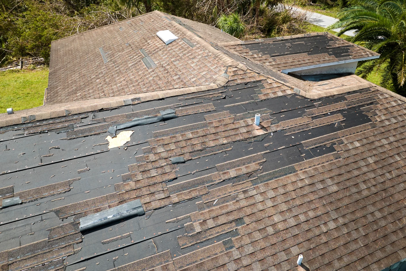 Minor roof repair on residential structure