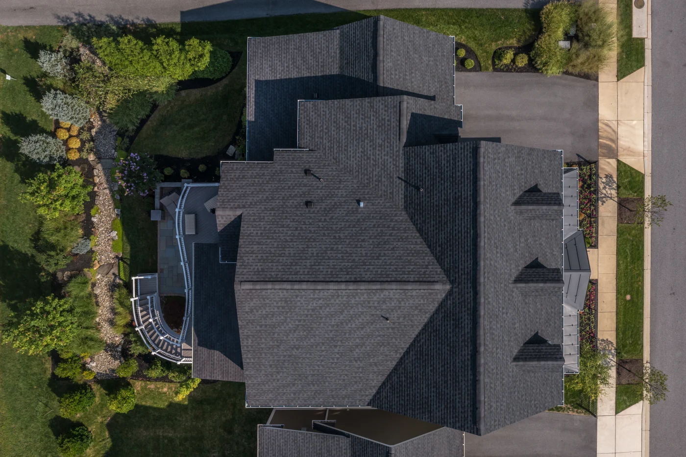 A completed roof replacement project in Katy, TX