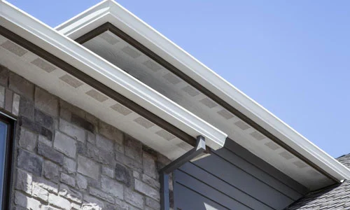New lp smartside soffit and fascia on a home