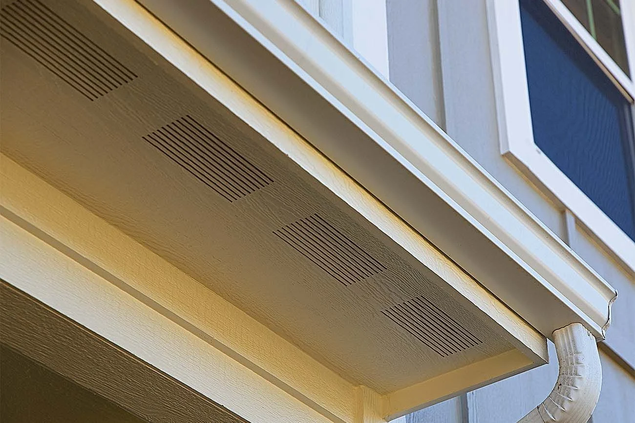 Yellow soffit and fascia on greater houston home